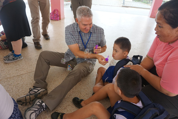 Activities with children at a school for children with disabilities in Chiang Mai, Thailand